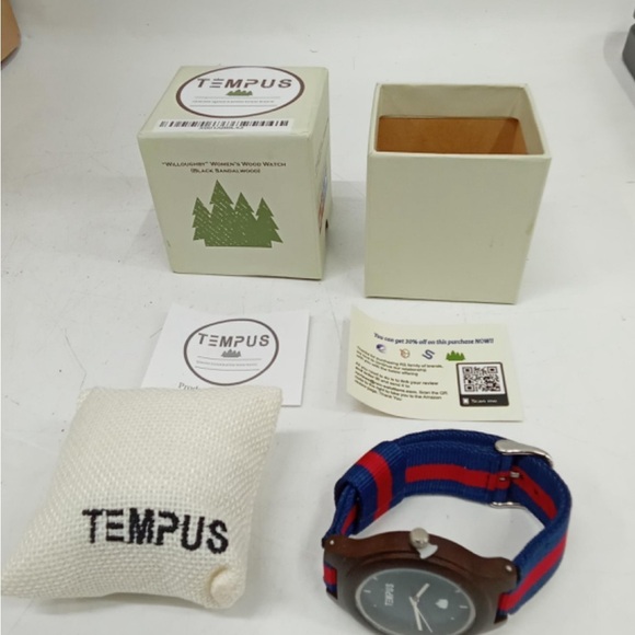 Blue Dial Watch with Red and Blue Strap main image 8